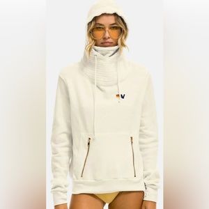 Aviator Nation Women’s Ninja Hoodie - Vintage White